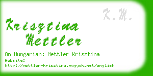 krisztina mettler business card